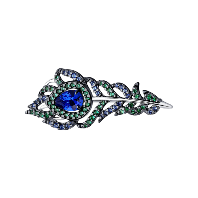 Brosche aus Silber 925 mit Zirkonia