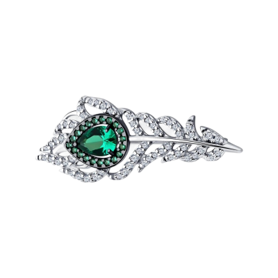 Brosche aus Silber 925 mit Zirkonia