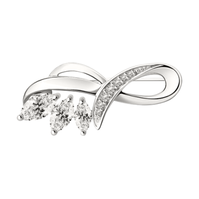 Brosche aus Silber 925 mit Zirkonia