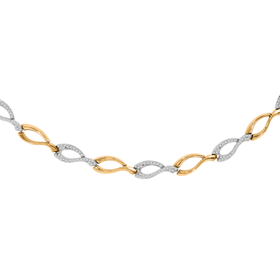 Collier aus Gelbgold 585 mit Zirkonia