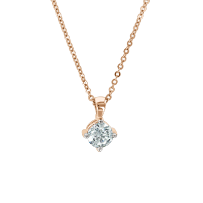 Collier aus Rotgold 585 mit Brillant