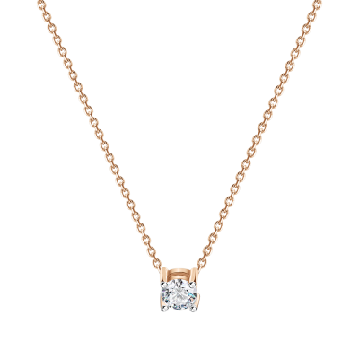 Collier aus Rotgold 585 mit Brillant