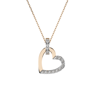 Collier aus Rotgold 585 mit Brillant