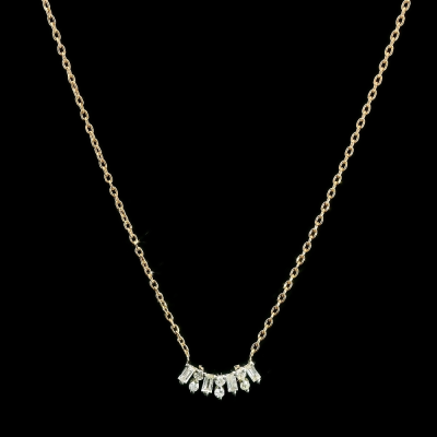 Collier aus Rotgold 585 mit Brillant