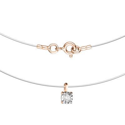 Collier aus Rotgold 585 mit Brillant