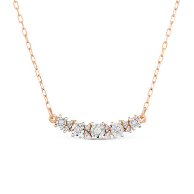 Collier aus Rotgold 585 mit Brillant