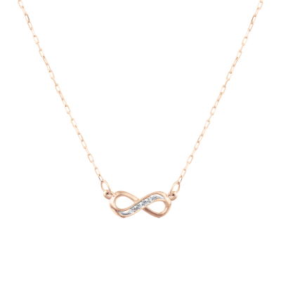Collier aus Rotgold 585 mit Brillant