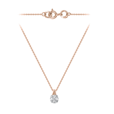 Collier aus Rotgold 585 mit Brillant