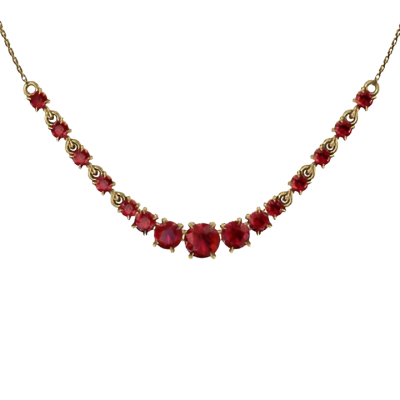 Collier aus Rotgold 585 mit Granat