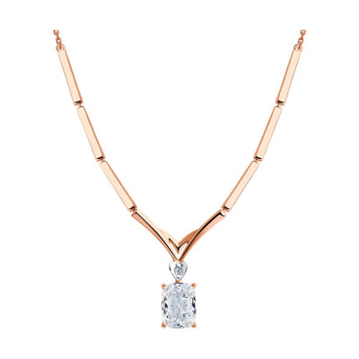 Collier aus Rotgold 585 mit Swarovski Kristall
