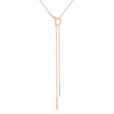 Collier aus Rotgold 585 mit Zirkonia