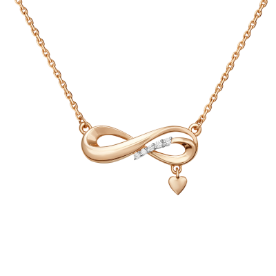 Collier aus Rotgold 585 mit Zirkonia