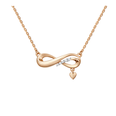 Collier aus Rotgold 585 mit Zirkonia