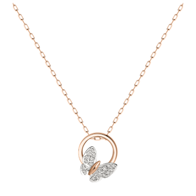Collier aus Rotgold 585 mit Zirkonia