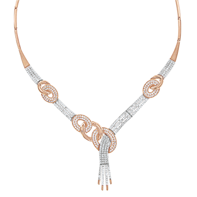 Collier aus Rotgold 585 mit Zirkonia