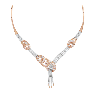Collier aus Rotgold 585 mit Zirkonia