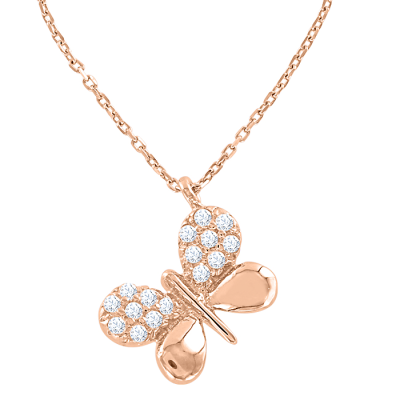 Collier aus Rotgold 585 mit Zirkonia