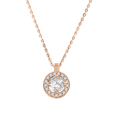 Collier aus Rotgold 585 mit Zirkonia