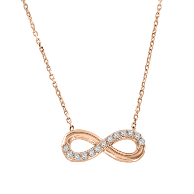 Collier aus Rotgold 585 mit Zirkonia