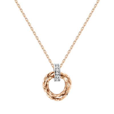 Collier aus Rotgold 585 mit Zirkonia