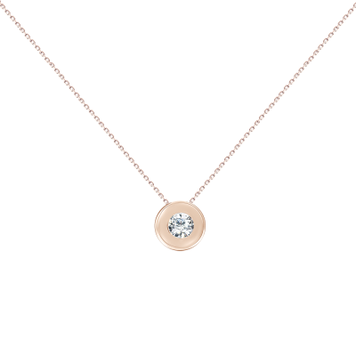 Collier aus Rotgold 585 mit Zirkonia