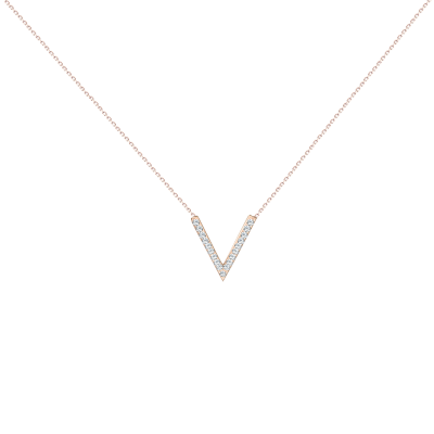 Collier aus Rotgold 585 mit Zirkonia