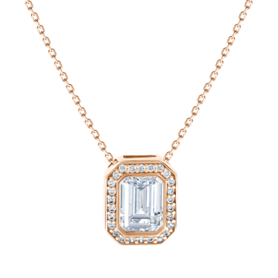 Collier aus Rotgold 585 mit Zirkonia