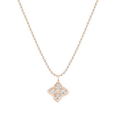 Collier aus Rotgold 585 mit Zirkonia