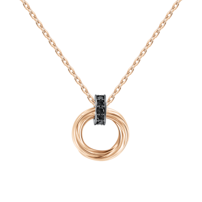 Collier aus Rotgold 585 mit Zirkonia