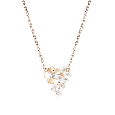 Collier aus Rotgold 585 mit Zirkonia
