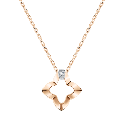 Collier aus Rotgold 585 mit Zirkonia