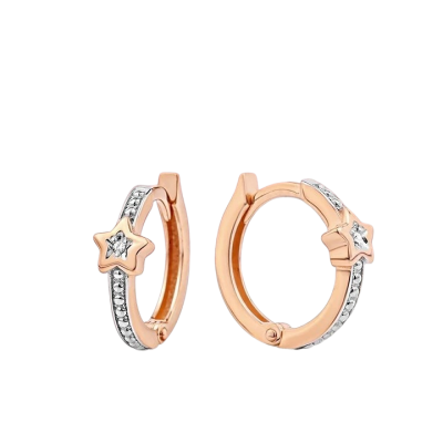 Ohrringe aus Rotgold 585 mit Brillant