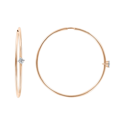 Creolen aus Rotgold 585 mit Zirkonia
