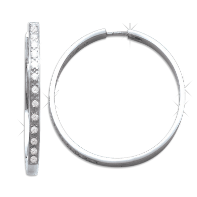 Creolen aus Silber 925 mit Zirkonia