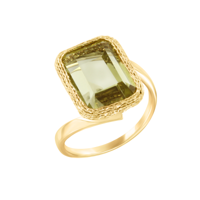 Damenring aus Gelbgold 585 mit Amethyst