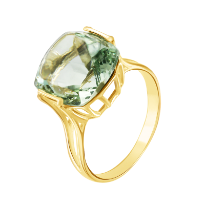 Damenring aus Gelbgold 585 mit Amethyst