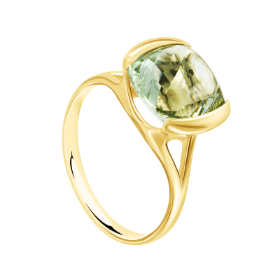 Damenring aus Gelbgold 585 mit Amethyst