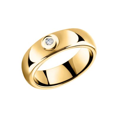 Damenring aus Gelbgold 585 mit Brillant