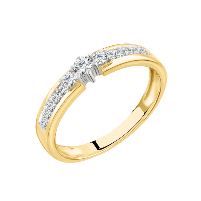 Damenring aus Gelbgold 585 mit Brillant