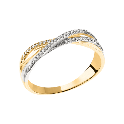 Damenring aus Gelbgold 585 mit Brillant