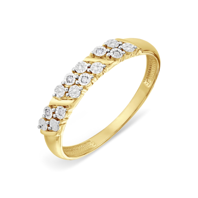 Damenring aus Gelbgold 585 mit Brillant