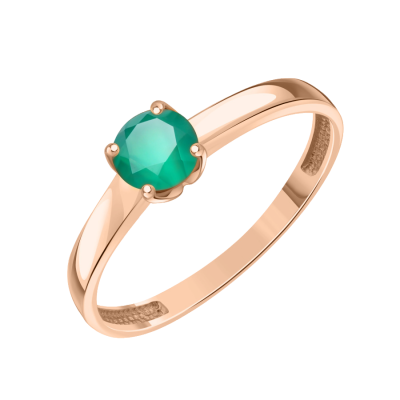 Damenring aus Rotgold 585 mit Achat