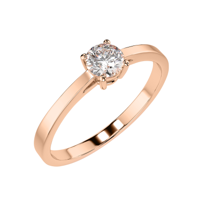 Damenring aus Rotgold 585 mit Brillant