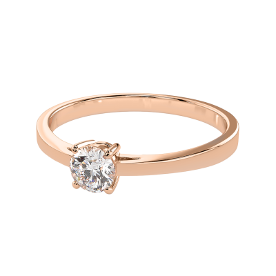 Damenring aus Rotgold 585 mit Brillant