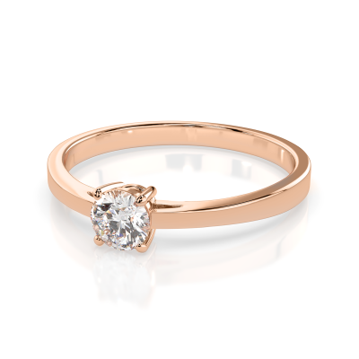 Damenring aus Rotgold 585 mit Brillant
