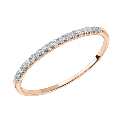 Damenring aus Rotgold 585 mit Brillant