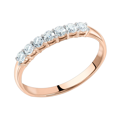 Damenring aus Rotgold 585 mit Brillant