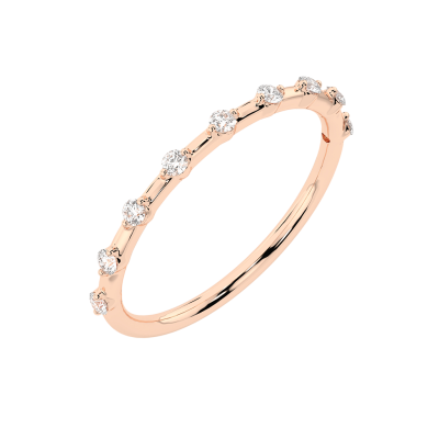 Damenring aus Rotgold 585 mit Brillant