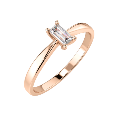 Damenring aus Rotgold 585 mit Brillant