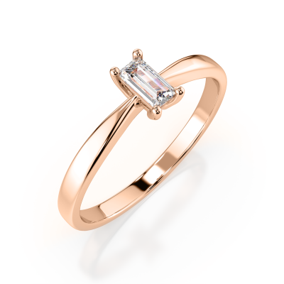 Damenring aus Rotgold 585 mit Brillant